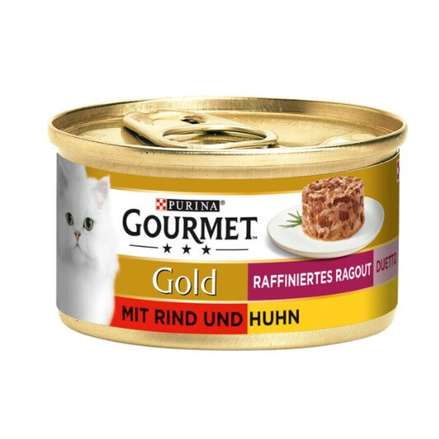 Acquista Purina, Gourmet, Gold Duetto, Alimento umido per gatti, manzo e pollo, 85g Purina, Gourmet, Gold Duetto, Alimento umido per gatti, manzo e pollo, 85g