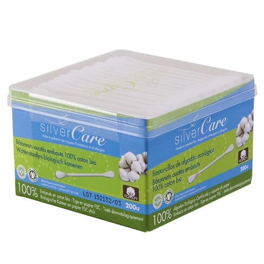 Masmi Silver Care tamponi di bufalo biologici, 200 pezzi