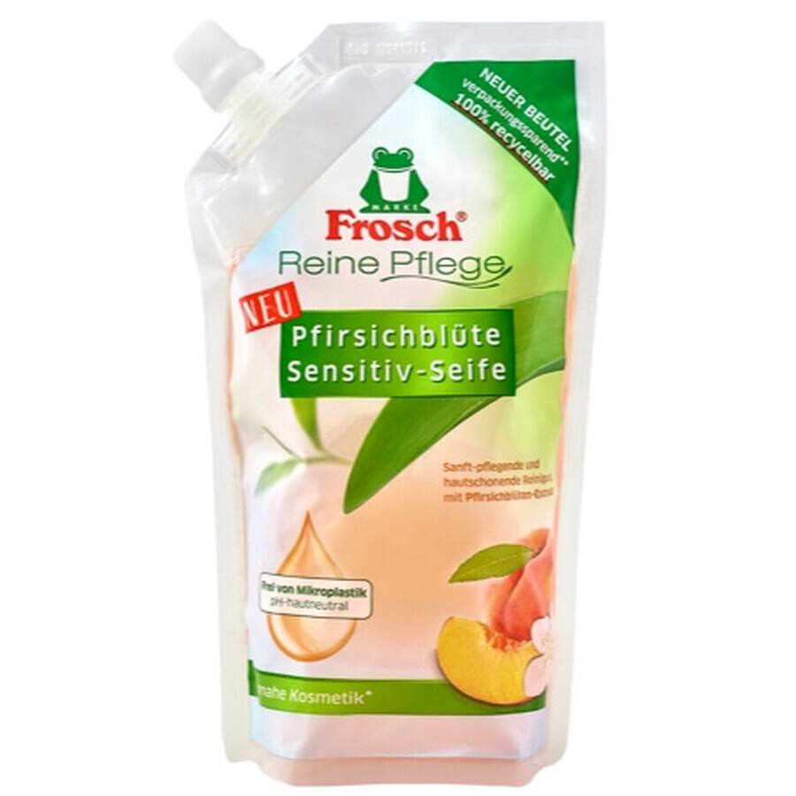 Frosch, Navulling zeep, perzikbloesem, 500ml