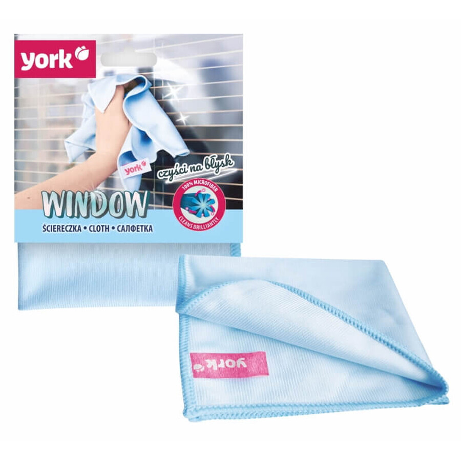York microvezel ruitenreinigingsdoek 30 x 30 cm, 1 stuk