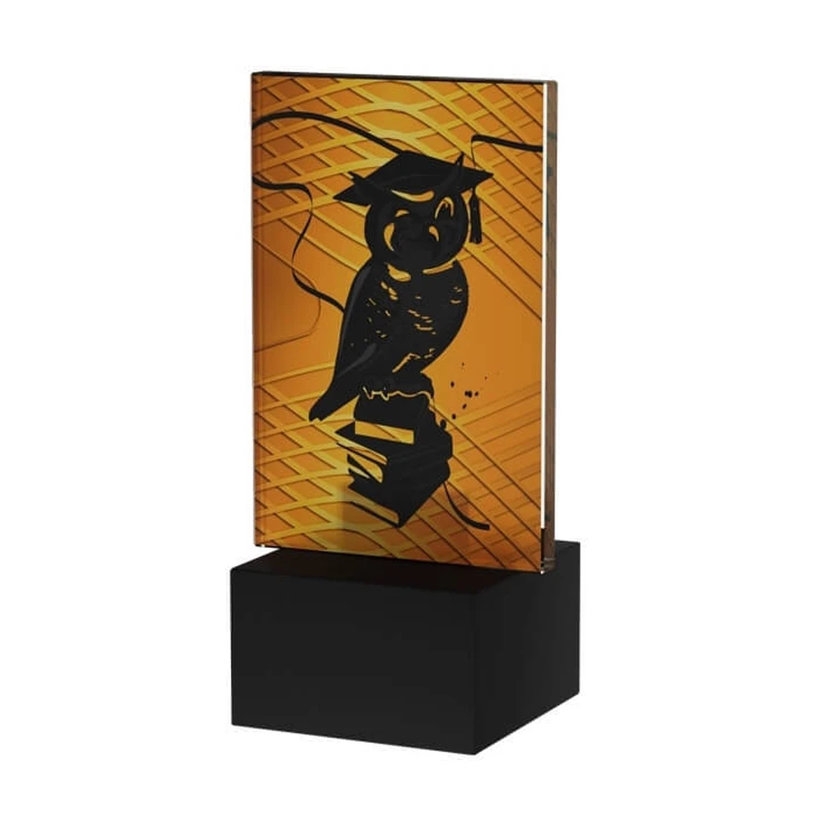 Min-Line Amber, trophée en verre - Schooling, AG1-12/SCH