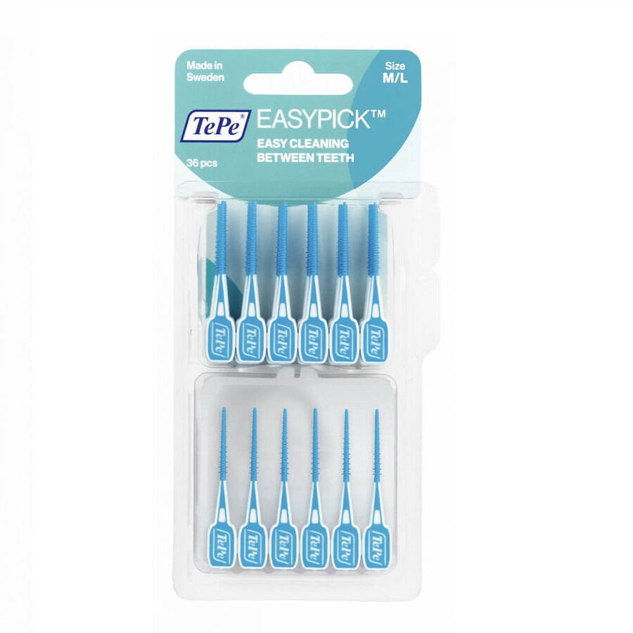 Buy TePe EasyPick Toothbrushes / toothpicks with box M/L Blue, 36 pieces TePe EasyPick Toothbrushes / toothpicks with box M/L Blue, 36 pieces
