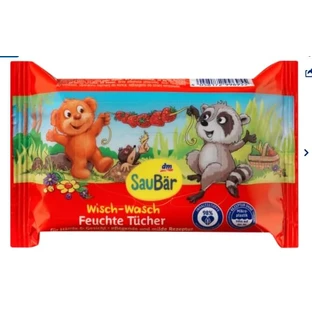SauBear, Wet wipes, wash and wipe, 20 pieces