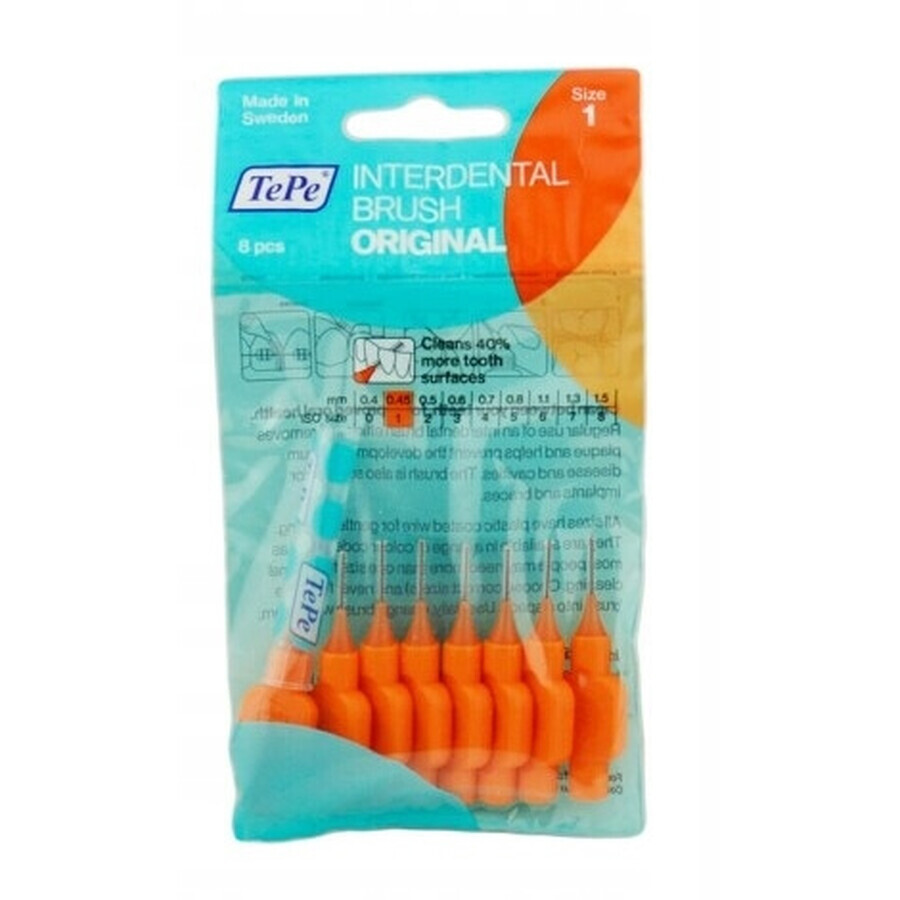 Comprar TePe, Cepillos de dientes originales 0.45mm naranja, 8 pzs. TePe, Cepillos de dientes originales 0.45mm naranja, 8 pzs.