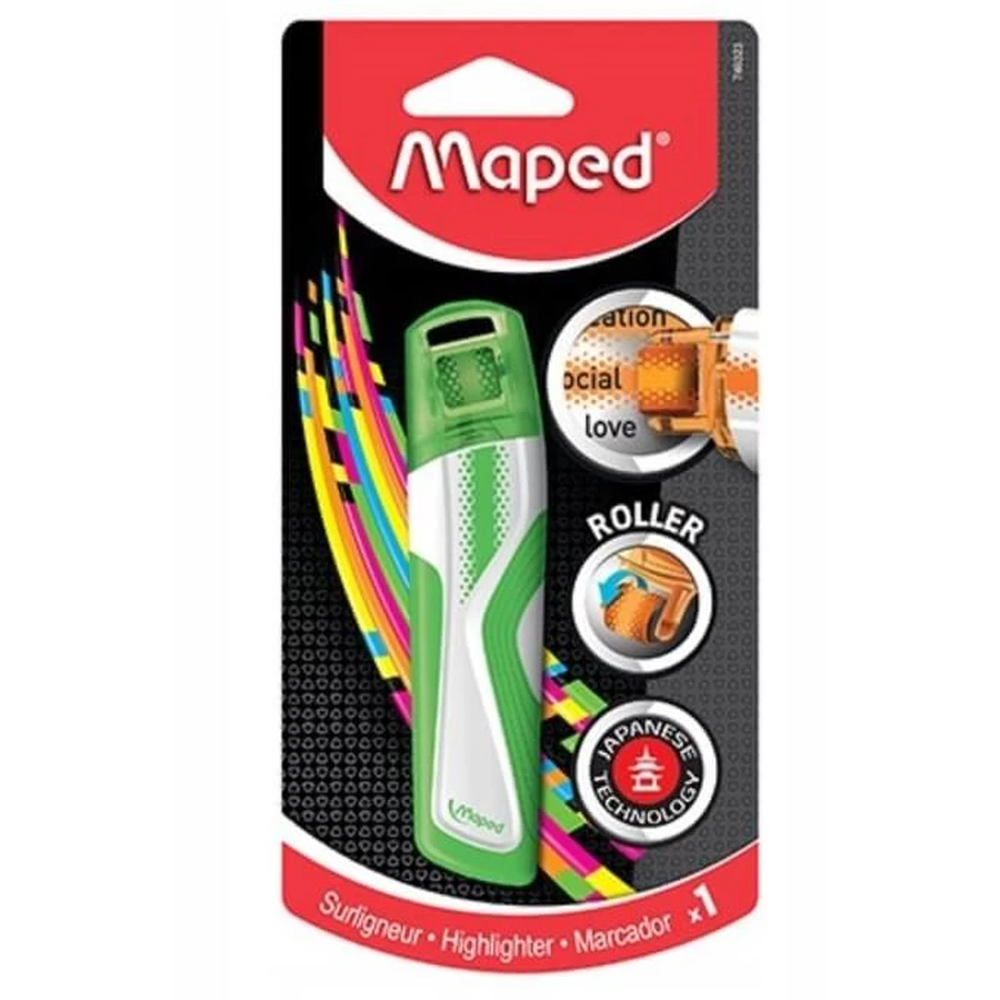 Maped Roller Fluo Peps, verde, 1 buc
