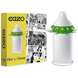 Prezervativo Egzo Bee's Knees con puntas suaves y reconfortantes, 1 ud.