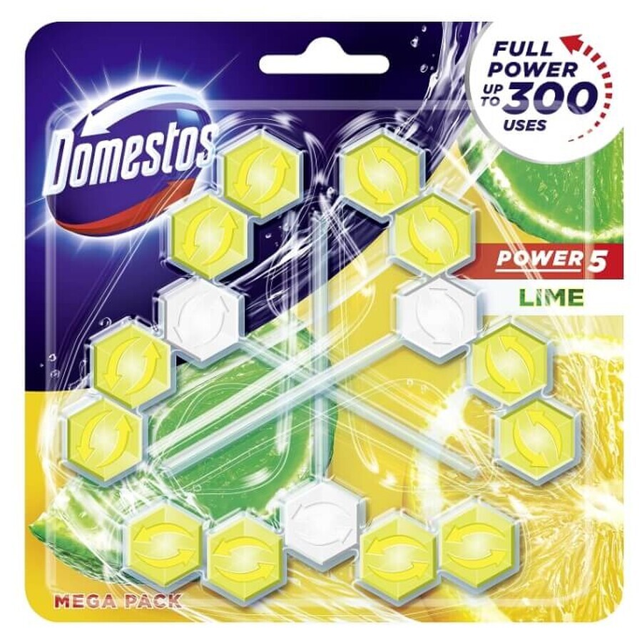 Domestos Power 5 Kalk Toiletbeugels, 3 stuks