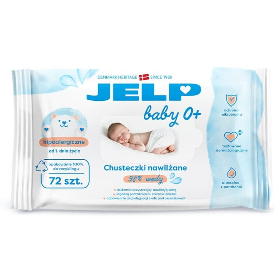 Jelp Baby 0+ Feuchttücher, 72 Stück