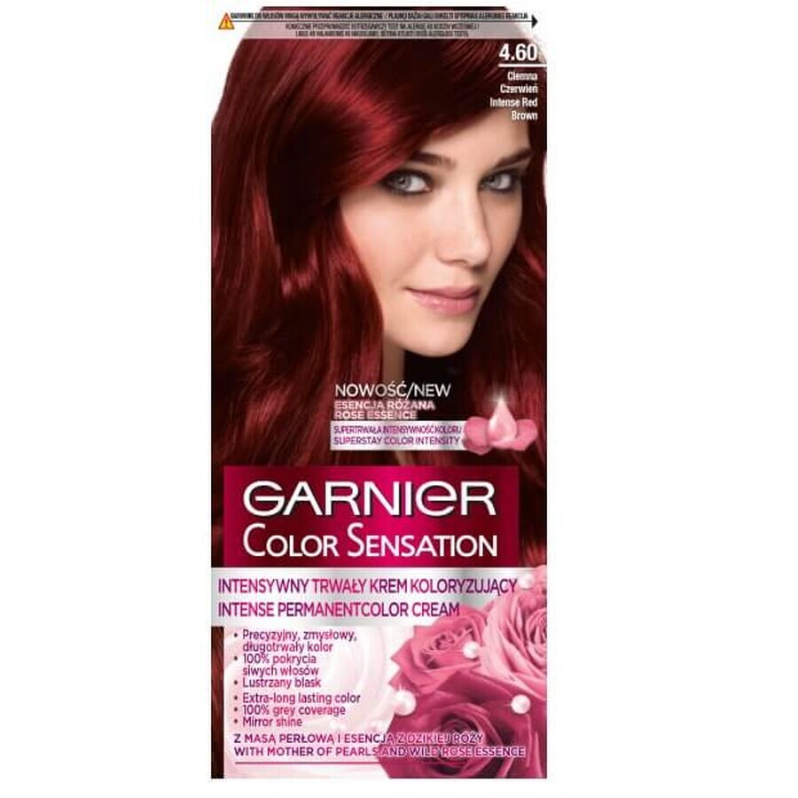 Garnier Color Sensation hair color cream 4.60 intense dark red