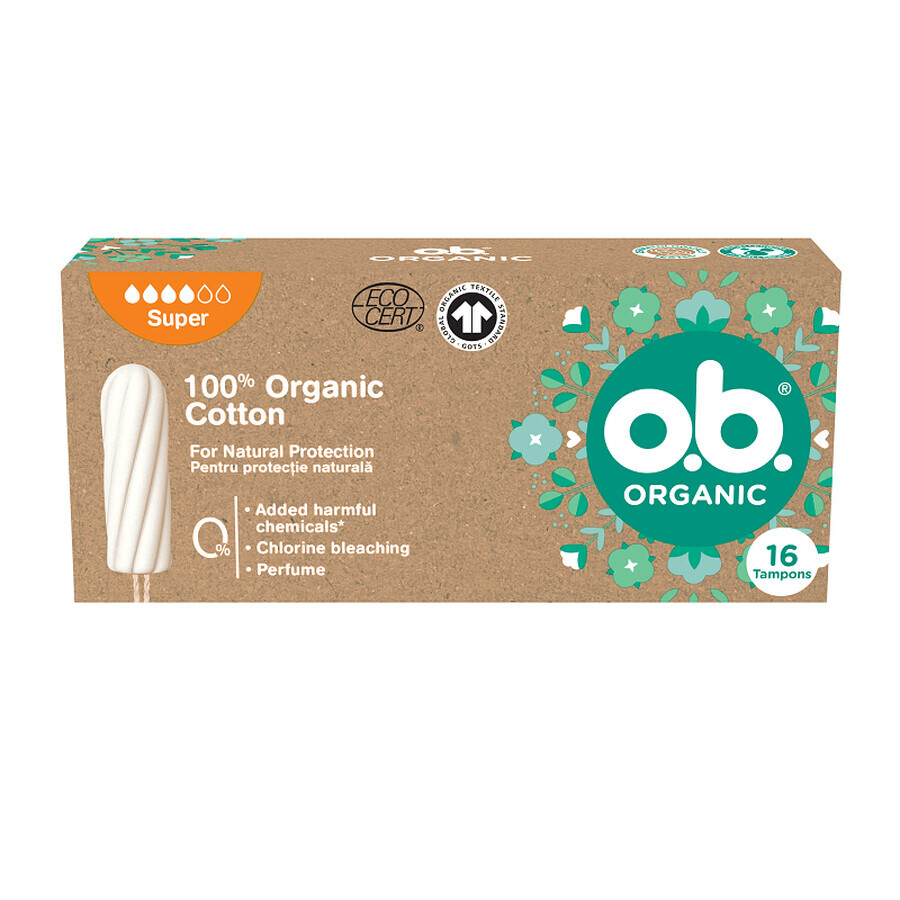 Buy Organic Super Pads, 16 pieces, OB Organic Super Pads, 16 pieces, OB