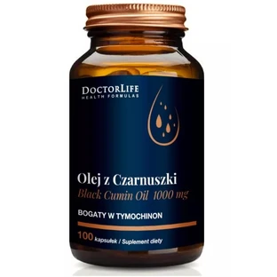 Doctor Life Zwarte komijnolie 1000mg, 100 capsules