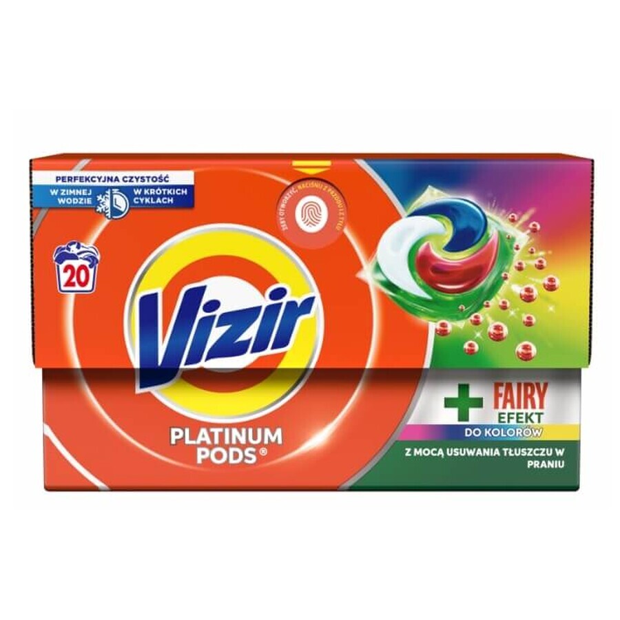 Vizir Platinum Pods + Fairy Effect Color Wash Capsules, 20 pieces