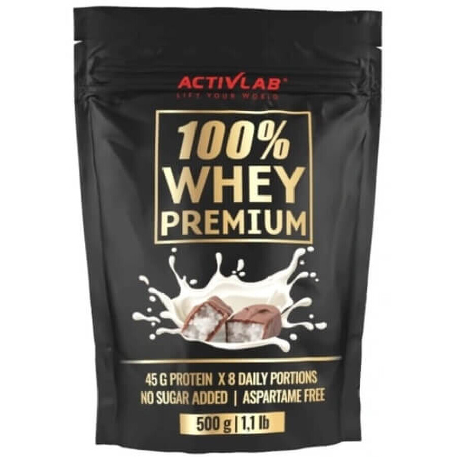 100% Whey Premium Chocolade Whey met Kokosnoot, 500g