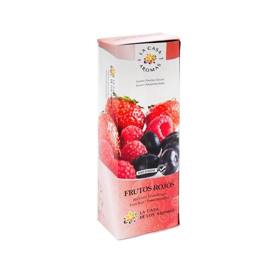 La Casa de los Aromas Encens Parfum d'encens Fruits Rouges, 20 pièces