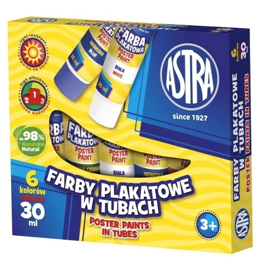 Astra, Pinturas para carteles en tubos, 6 colores