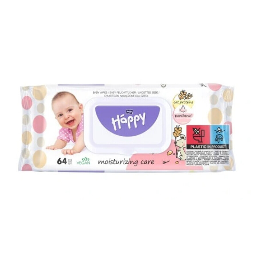 Baby Happy, babydoekjes verzadigd met haverproteïnen, 64 stuks - Lang houdbaar!