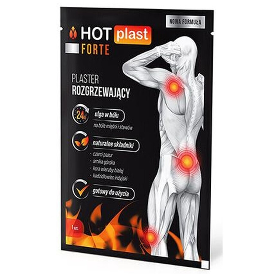 Verwarmingspleister Hot Plast Forte 9 x 14 cm, 1 stuk - Longlife!
