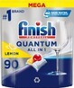 Finish, Quantum All in 1 Dishwashing Capsules Lemon, 90 pieces