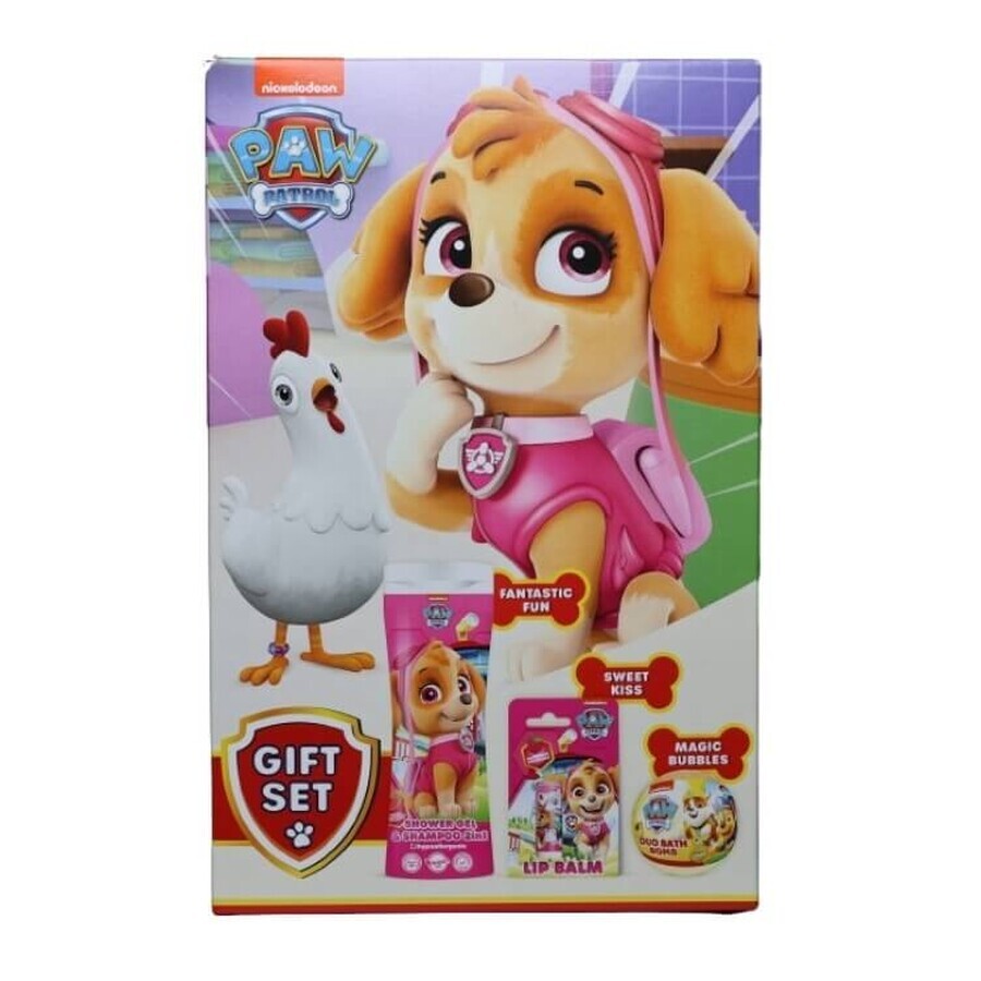 Psi Patrol Rose Set Rozenbol 100g + lippenbalsem Framboos 4.4g + douchegel Aardbei 2in1 300 ml