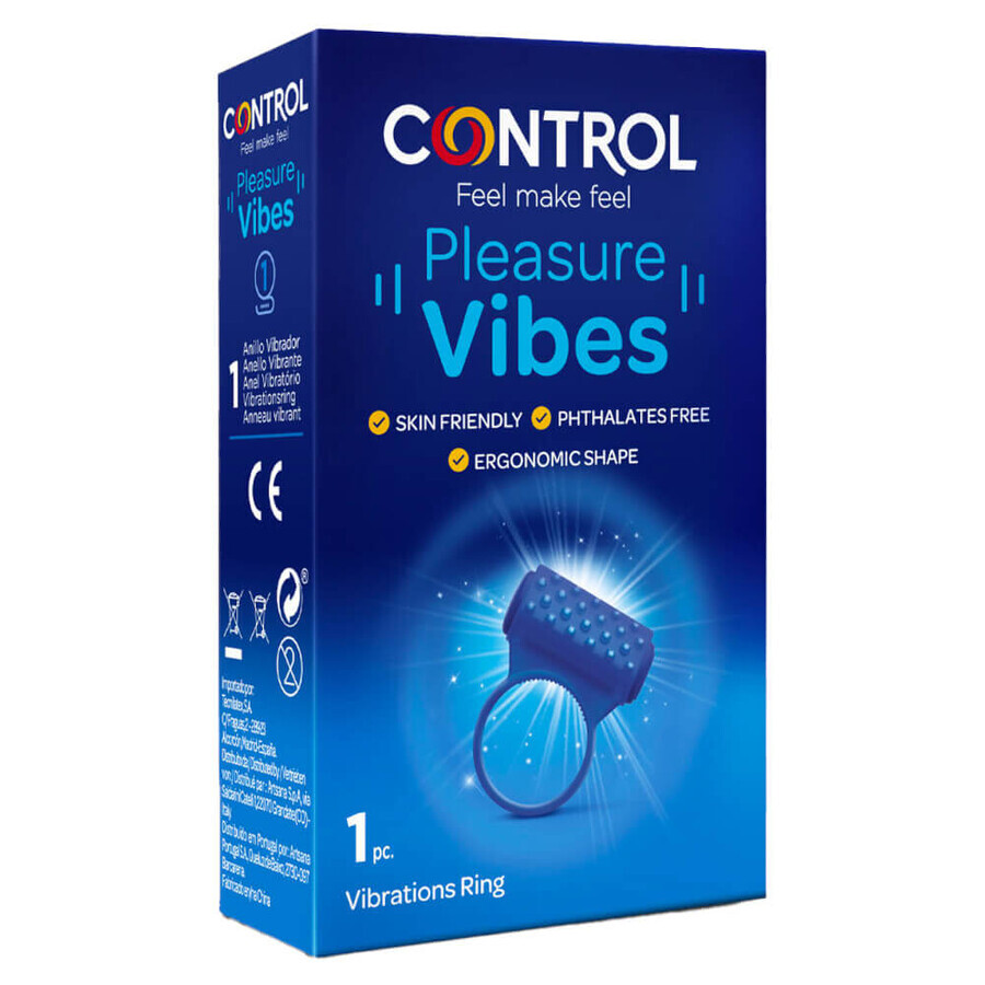 Control Pleasure Vibes Piercing vibrating vibrator with ergonomic shape, 1 pc.