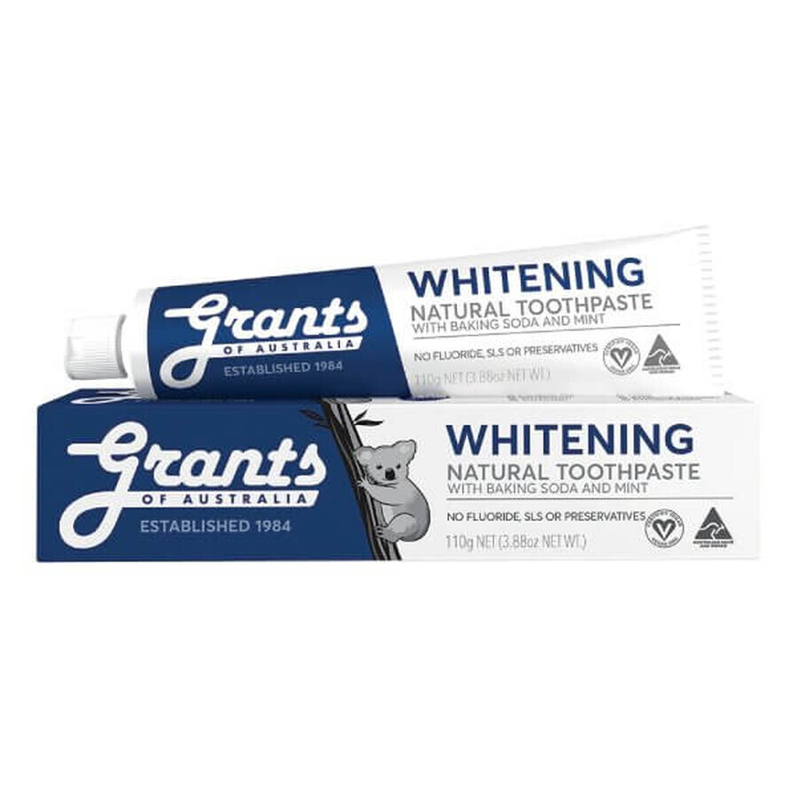 Buy Grants of Australia Natural Whitening Fluoride-Free Toothpaste, 110g Grants of Australia Natural Whitening Fluoride-Free Toothpaste, 110g