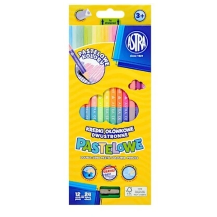 Astra, duplex potloden, 24 kleuren