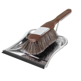 Blink, Set de balayage de luxe en bois et acier inoxydable, 1 pièce
