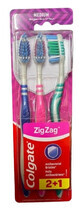 Cepillo dental Colgate ZigZag, mediano, 3 piezas