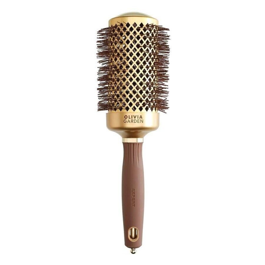 Olivia Garden Expert Blowout Shine Gold/Brown perie de ceară pentru modelare și uscare, 55mm