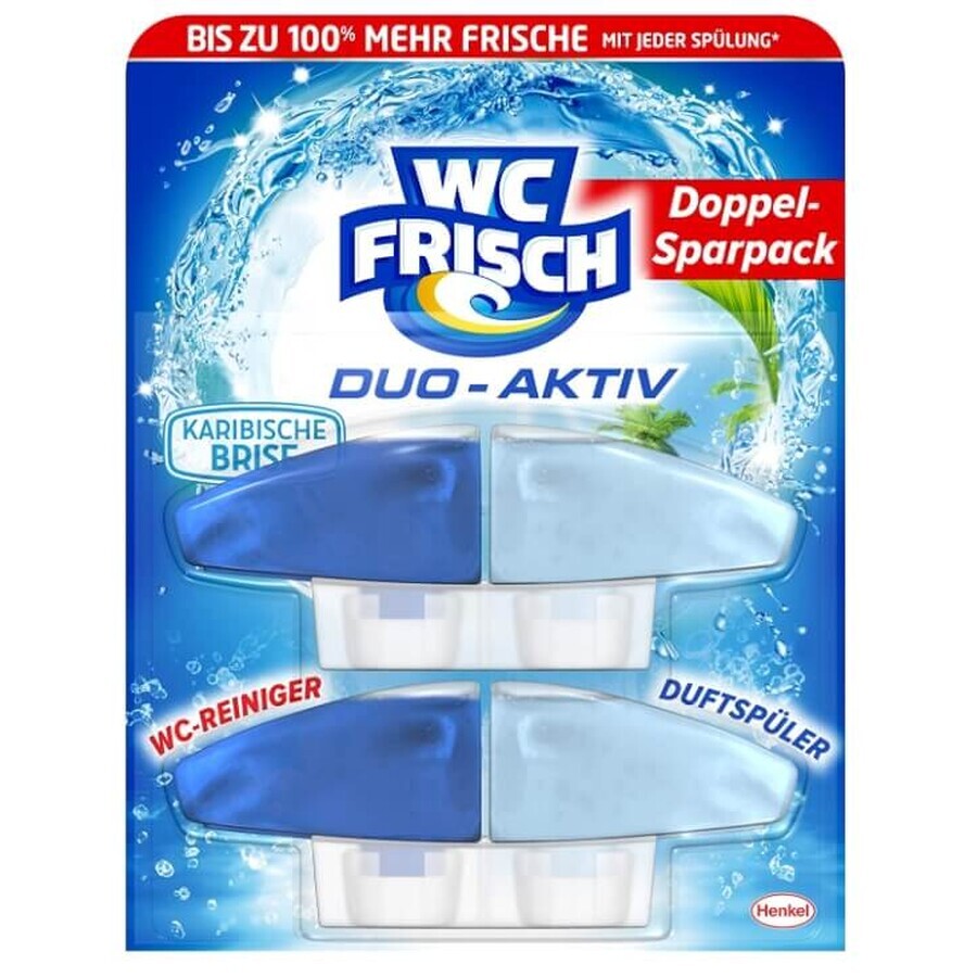WC Frisch Frisch Duo-Aktiv, Muschelsuspension, Caribbean Breeze, 2 x 50g