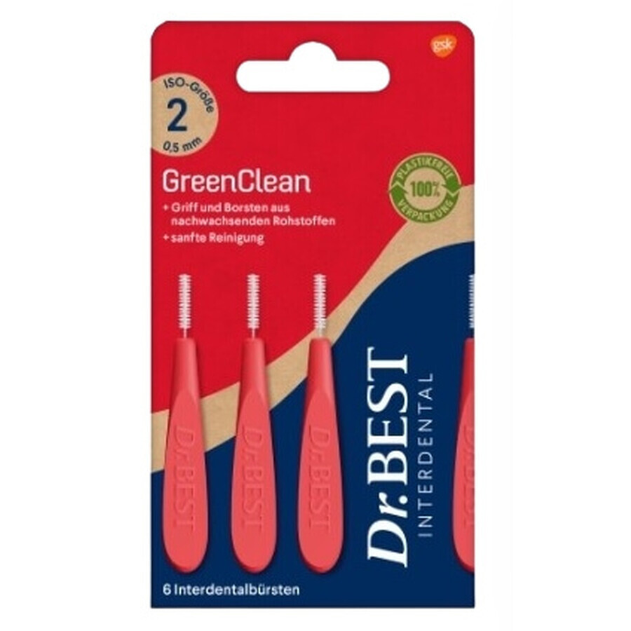 Shop Dr.Best, GreenClean Interdentalbürsten 0,5 mm ISO 2, 6 Stück. Dr.Best, GreenClean Interdentalbürsten 0,5 mm ISO 2, 6 Stück.