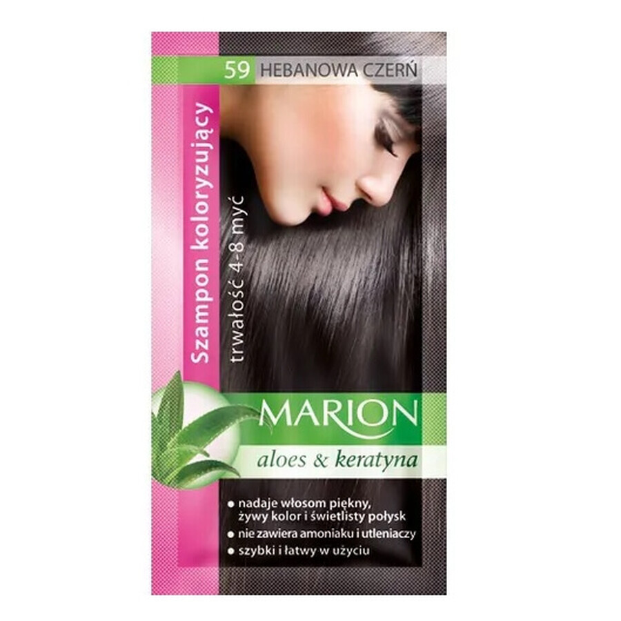 Marion, Shampoo colorante, 59 rosso ebano, 40 ml