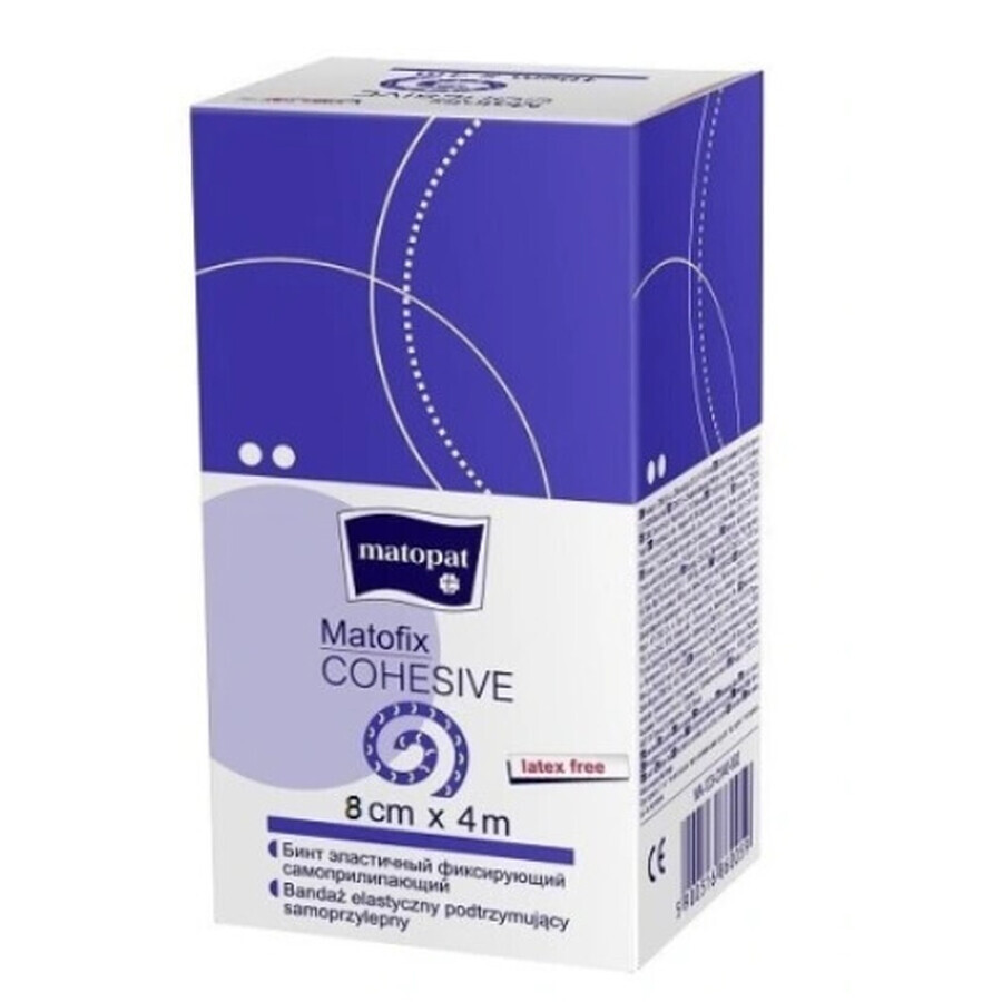 Matofix Cohesive Fabric 4m x 8cm Elastic Tape - Langlebig!