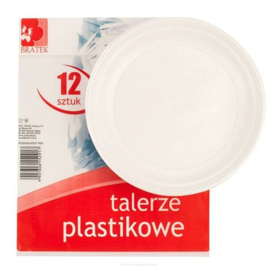 Buy Bratek, Disposable plastic plates, 12 pieces Bratek, Disposable plastic plates, 12 pieces