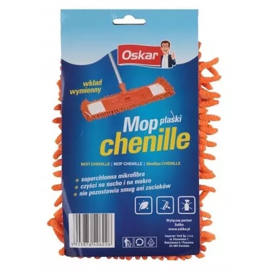 Oskar, mocio con striscia di ciniglia di ricambio