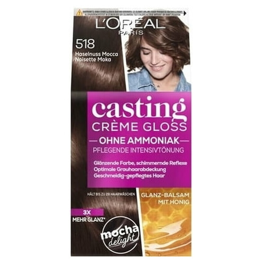 Loreal, Casting Creme Gloss, Coloration, nuance 518 Hazelnut Mokka, 1 pc