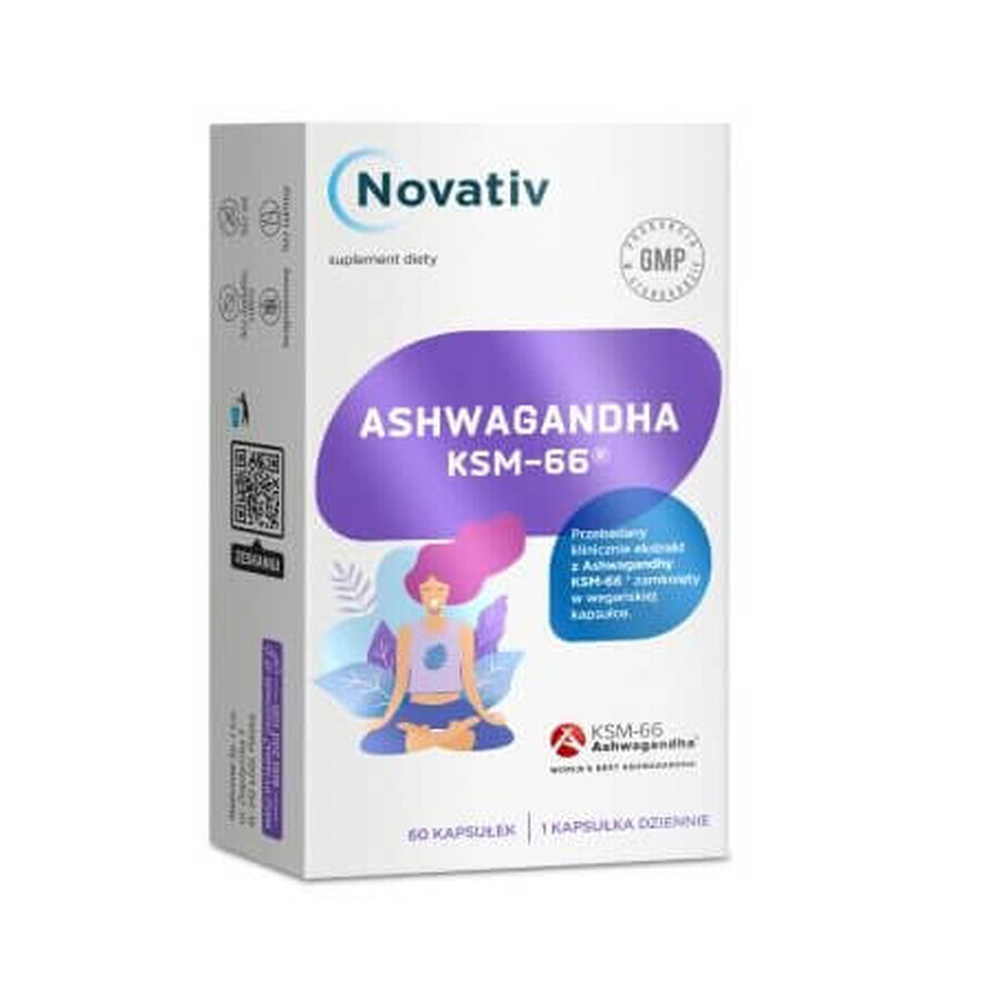 Novativ Ashwagandha KSM-66, 60 Kapseln