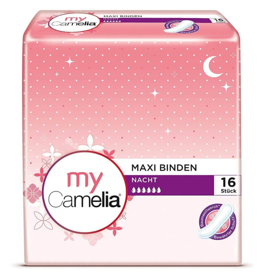 Acquista My Camelia, Maxi Nacht, Asciugamani igienici, 16 pezzi My Camelia, Maxi Nacht, Asciugamani igienici, 16 pezzi