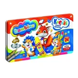 Bambino, Colored pencils in metal box, 24 colors