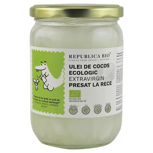 Aceite de coco virgen extra, prensado en frío, 500 ml, Republica Bio