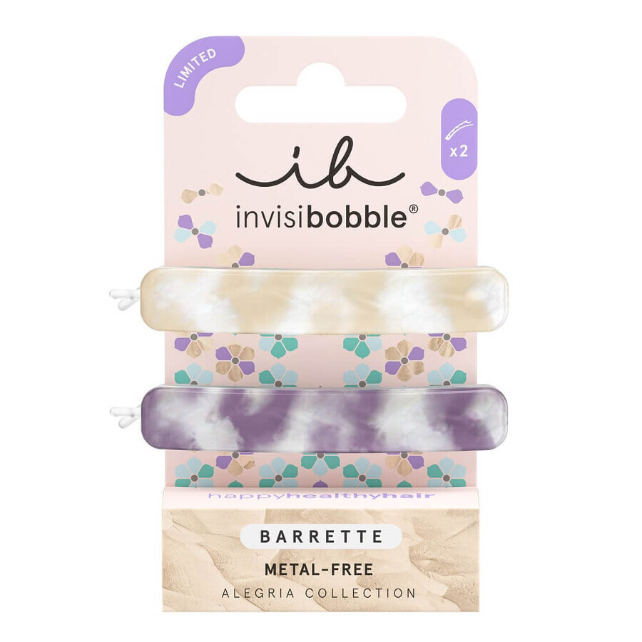 Invisibobble Barrette Alegria light wax clips Turn on the Healers, 2 piezas