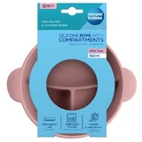 Canpol Babies Siliconen voerbakje met 3 compartimenten 51/403 roze 360ml, 6m+