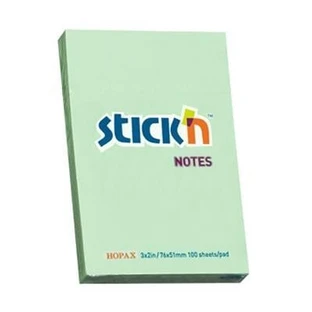 Stickn, self-adhesive notepad, 100 sheets pastel green