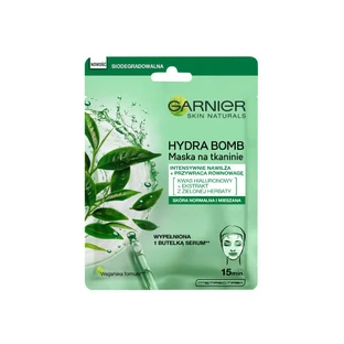 Garnier Hydra Bomb mascarilla con extracto de té verde y ácido hialurónico, 28g
