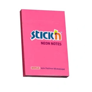 Stickn, selbstklebender Notizblock, 100 Blatt dunkelrosa neon