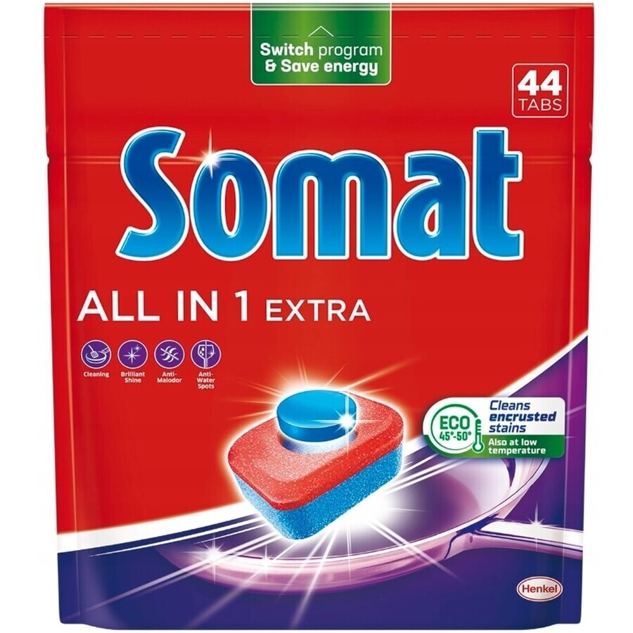 Somat All in 1 Extra Dishwasher Tablets, 44 pcs.