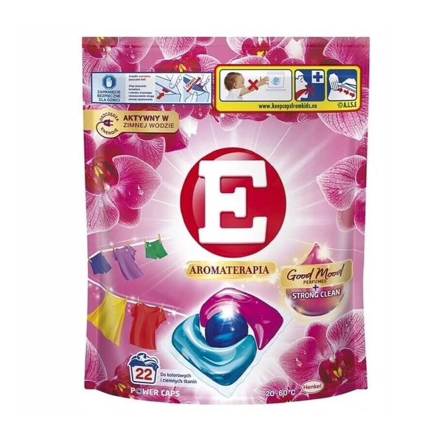 E Capsules d'aromathérapie pour le lavage des tissus colorés et foncés, 22 pièces