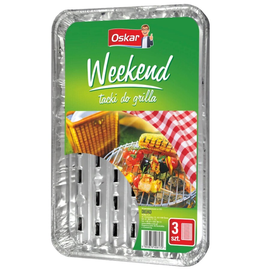 Oskar, Weekend grill trays, 3 pieces