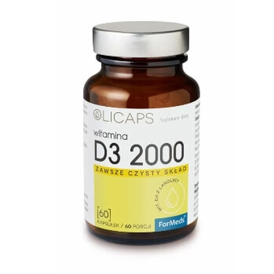Licaps Vitamine D3 2000, 120 gélules