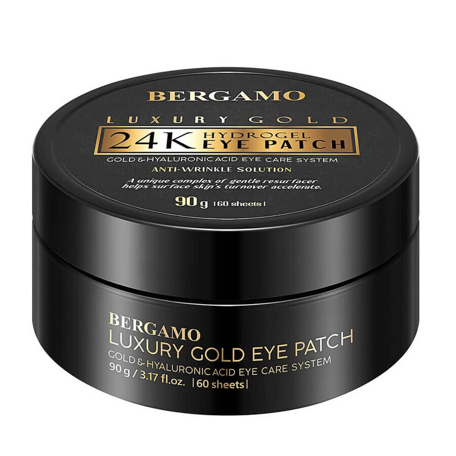 Bergamo Luxury Gold Hydroel patchs pour les yeux, 60 pièces